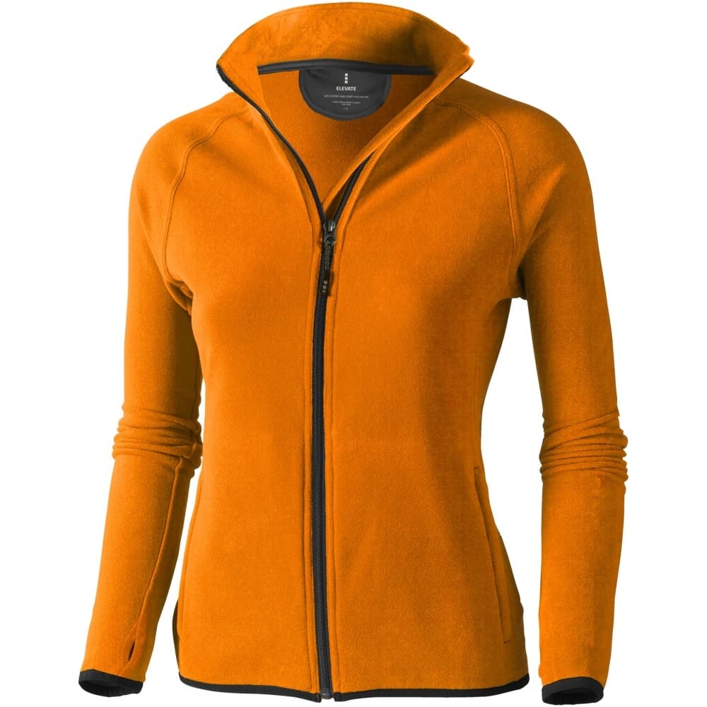 Logo trade promotional gift photo of: Brossard micro fleece full zip ladies jacket, orange