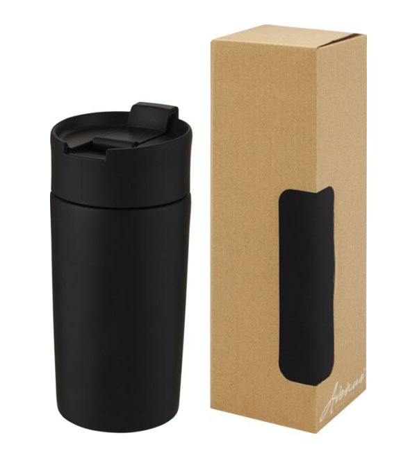 Logotrade promotional product image of: Jetta 330 ml copper vacuum insulated tumbler, black