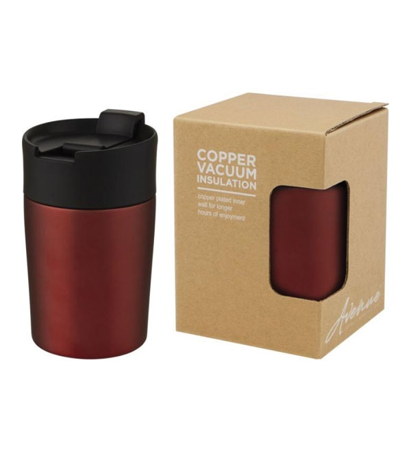 Logo trade advertising product photo of: Jetta 180 ml copper vacuum insulated tumbler, red