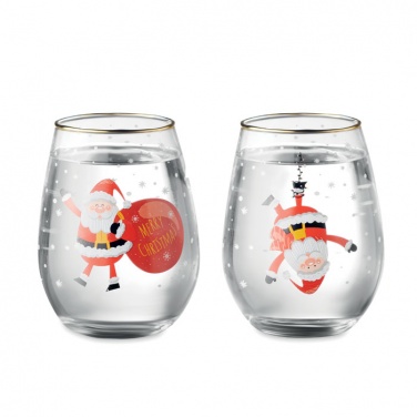 Logo trade promotional giveaways image of: Christmas glasses set