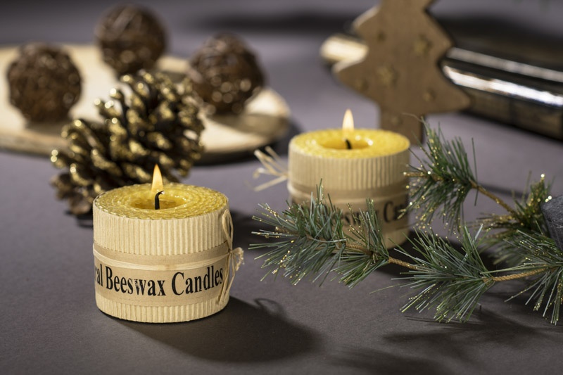 Logo trade promotional gift photo of: Beeswax candle set HANNI