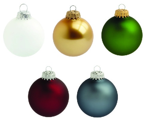 Logo trade promotional giveaway photo of: Christmas ball with 4-5 color logo 7 cm