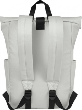 Logo trade advertising products image of: Cool Byron 15.6" roll-top backpack 18L, light grey