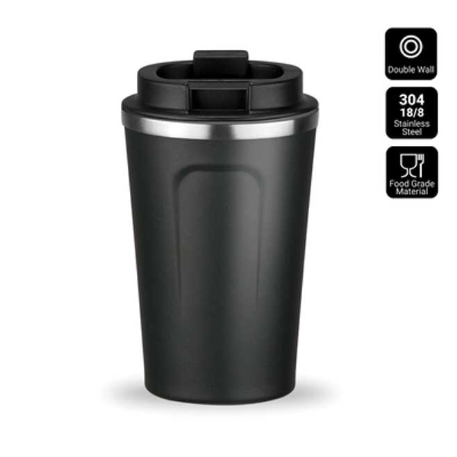 Logo trade promotional gifts picture of: Nordic coffe mug, 350 ml, black