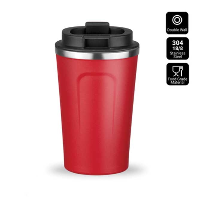 Logo trade promotional products picture of: Nordic coffe mug, 350 ml, red