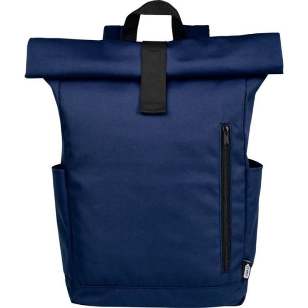 Logo trade promotional items picture of: Cool Byron 15.6" roll-top backpack 18L, dark blue