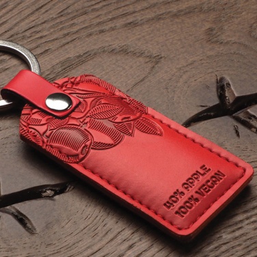 Logo trade advertising product photo of: Vegan leather gift set, luggage tag and key chain, red