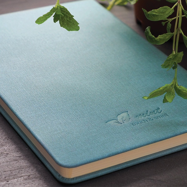 Logotrade promotional giveaway picture of: Vanilla-scented A5 notebook, green