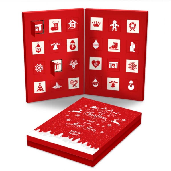 Logo trade promotional giveaway photo of: Christmas Advent Calendar "Book" with chocolate