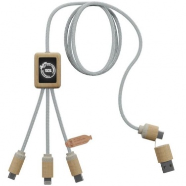 Logotrade promotional products photo of: SCX.design C49 5-in-1 charging cable, light brown