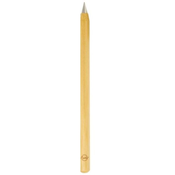 Logo trade promotional giveaway photo of: Perie bamboo inkless pen, natural