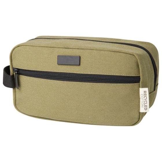 Logotrade business gifts photo of: Joey GRS recycled canvas travel accessory pouch bag 3,5 l, olive