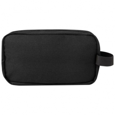 Logo trade promotional items image of: Joey GRS recycled canvas travel accessory pouch bag 3,5 l, black