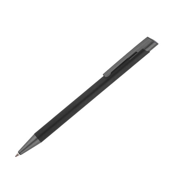 Logo trade advertising products picture of: Soft touch ballpen Optima, black