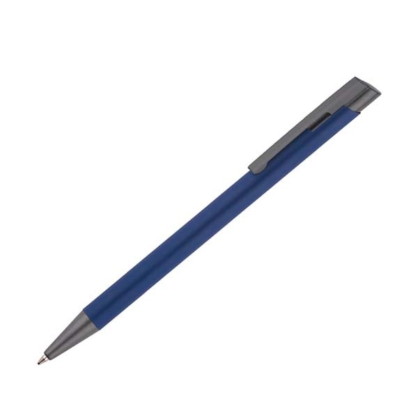 Logo trade promotional items picture of: Soft touch ballpen Optima, blue