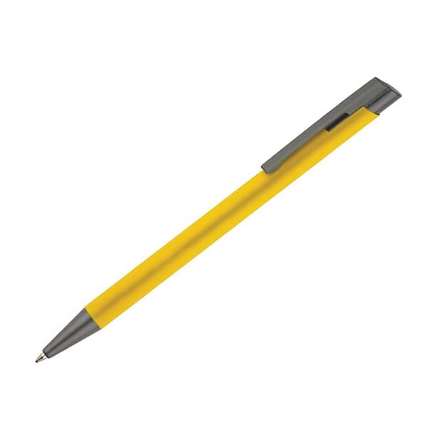 Logo trade promotional gifts picture of: Soft touch ballpen Optima, yellow