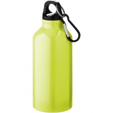 Logotrade promotional item picture of: Oregon 400 ml aluminium water bottle with carabiner