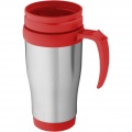 Sanibel 400 ml insulated mug, Silver / Red