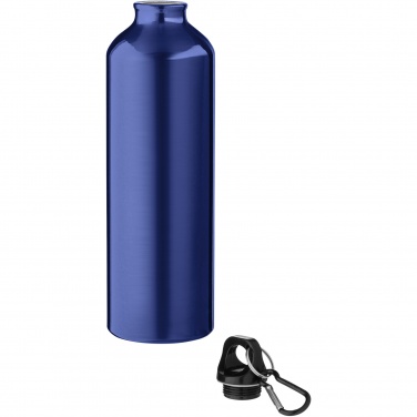 Logo trade promotional giveaway photo of: Oregon 770 ml aluminium water bottle with carabiner