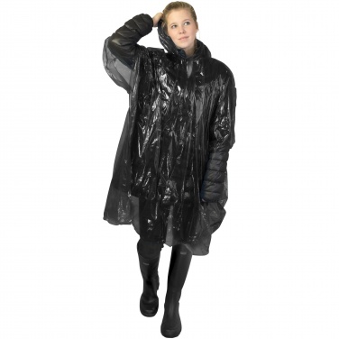 Logo trade advertising products picture of: Ziva disposable rain poncho with storage pouch