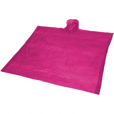 Logo trade promotional merchandise photo of: Ziva disposable rain poncho with storage pouch