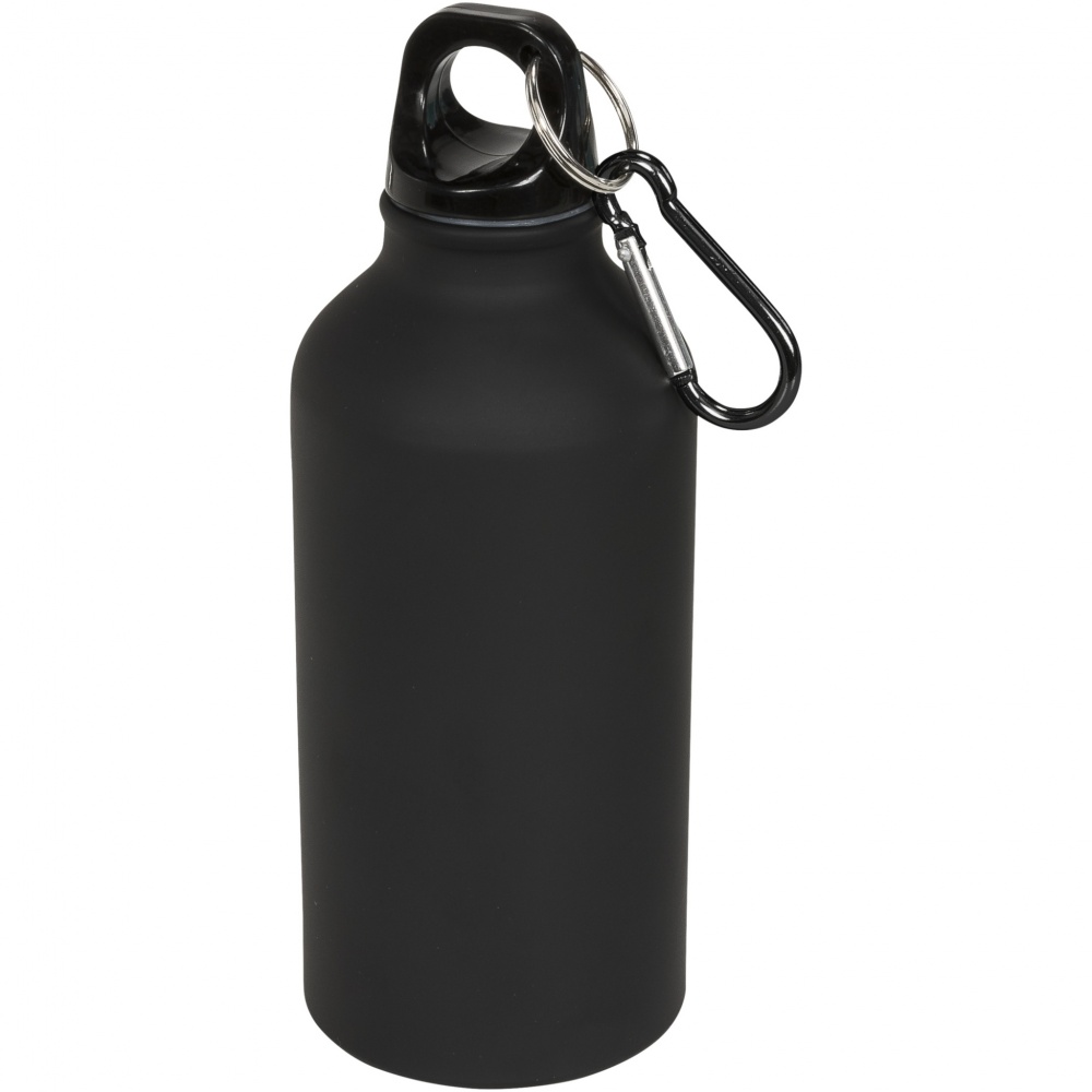 Logotrade promotional product picture of: Oregon 400 ml matte water bottle with carabiner