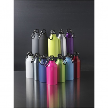 Logo trade promotional merchandise image of: Oregon 400 ml matte water bottle with carabiner