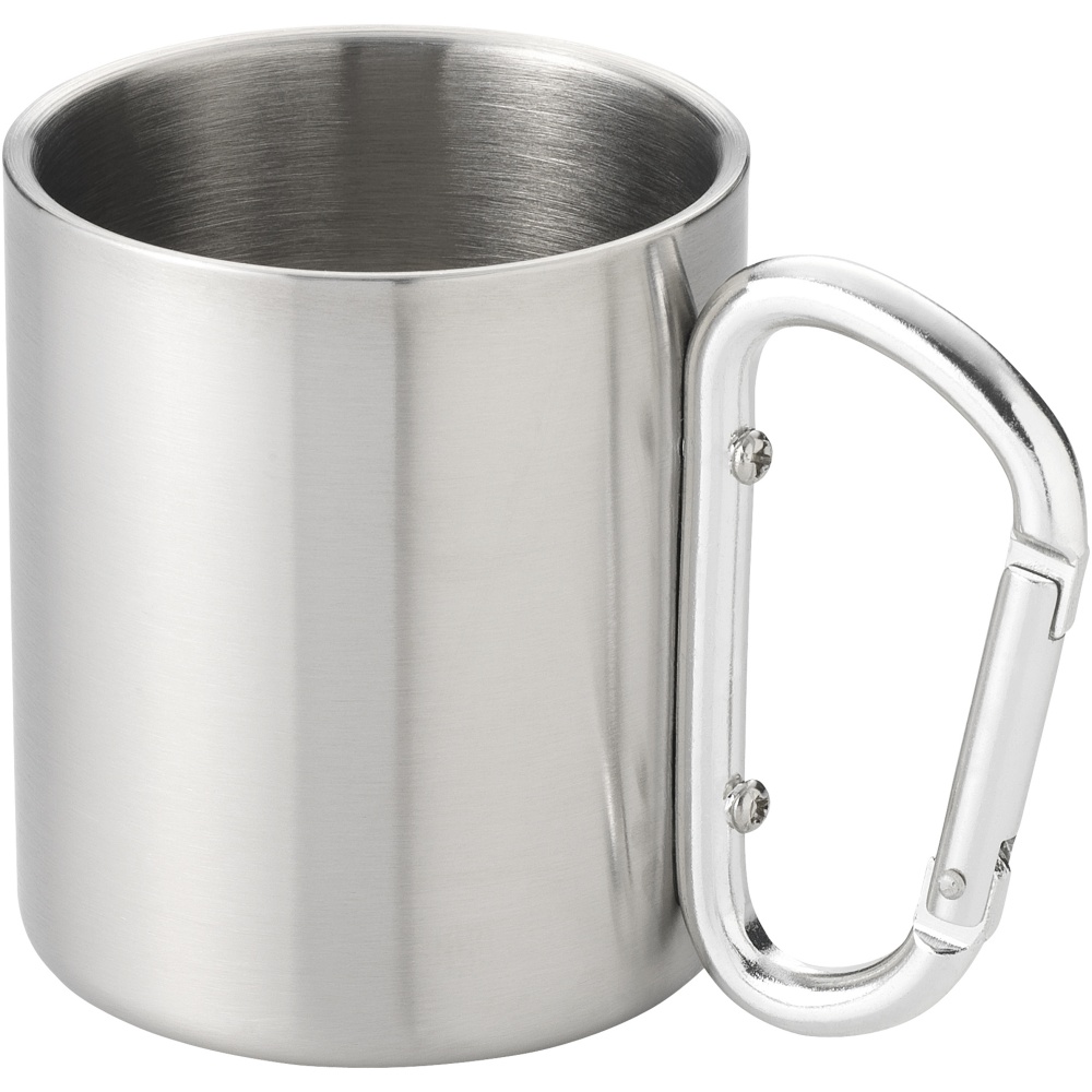 Logo trade promotional gifts image of: Alps 200 ml insulated mug with carabiner