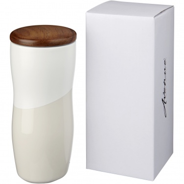 Logotrade corporate gift image of: Double-walled ceramic tumbler Reno 370 ml