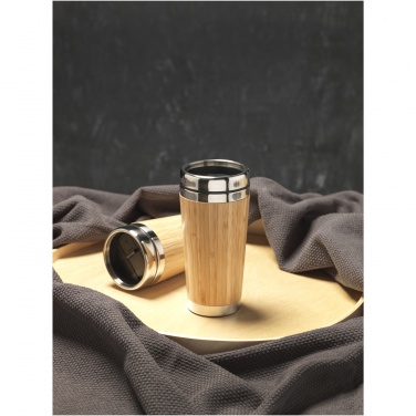 Logotrade advertising product picture of: Bambus 450 ml tumbler with bamboo outer