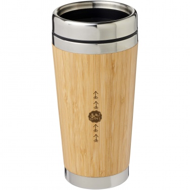 Logo trade advertising product photo of: Bambus 450 ml tumbler with bamboo outer