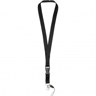 Logo trade promotional merchandise picture of: Sagan phone holder lanyard with detachable buckle