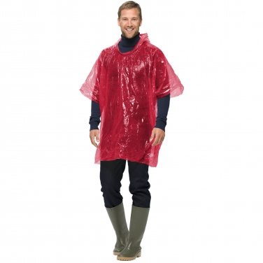 Logotrade corporate gift image of: Xina rain poncho in storage ball with keychain