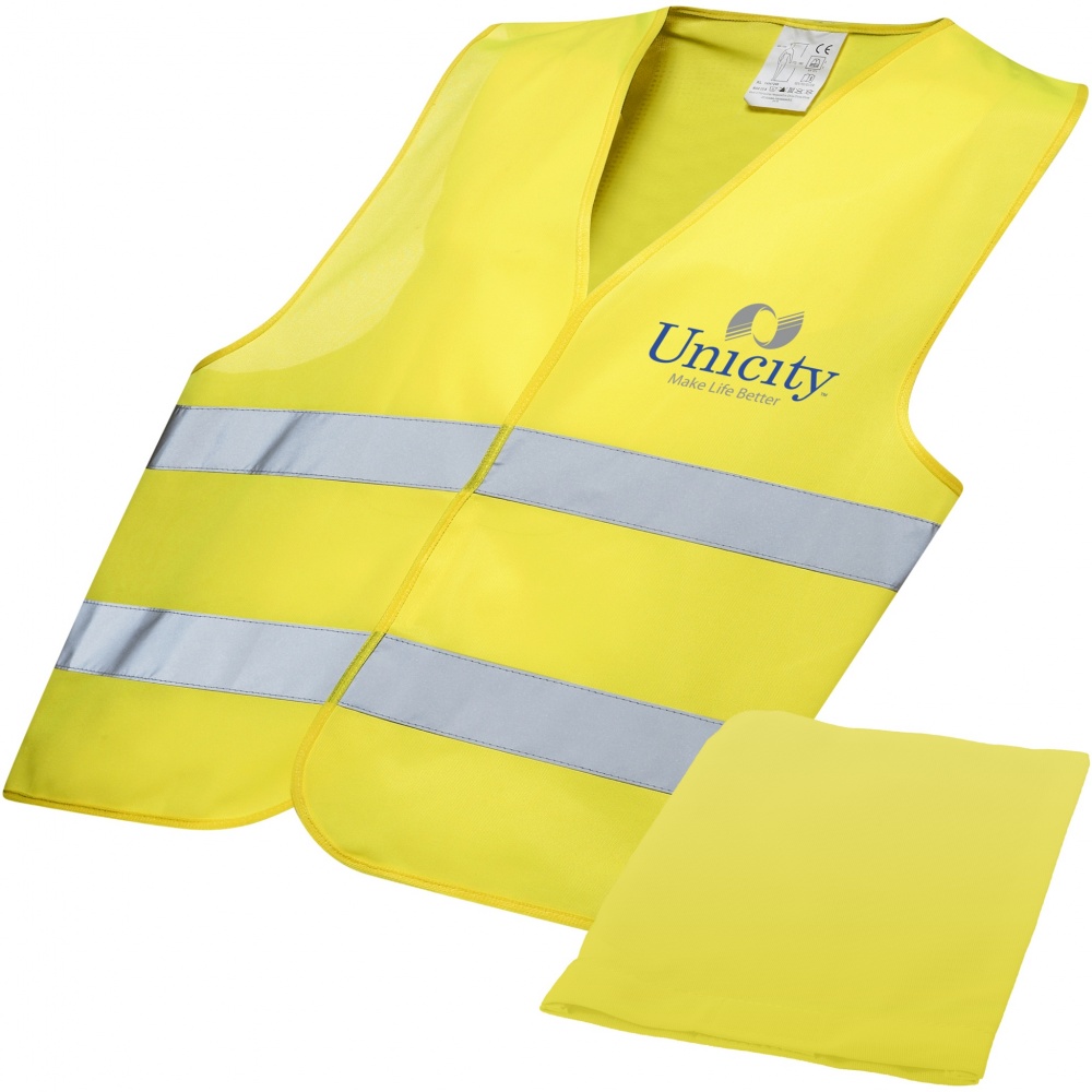 Logo trade promotional merchandise image of: RFX™ Watch-out XL safety vest in pouch for professional use