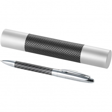 Logotrade promotional giveaways photo of: Winona ballpoint pen with carbon fibre details