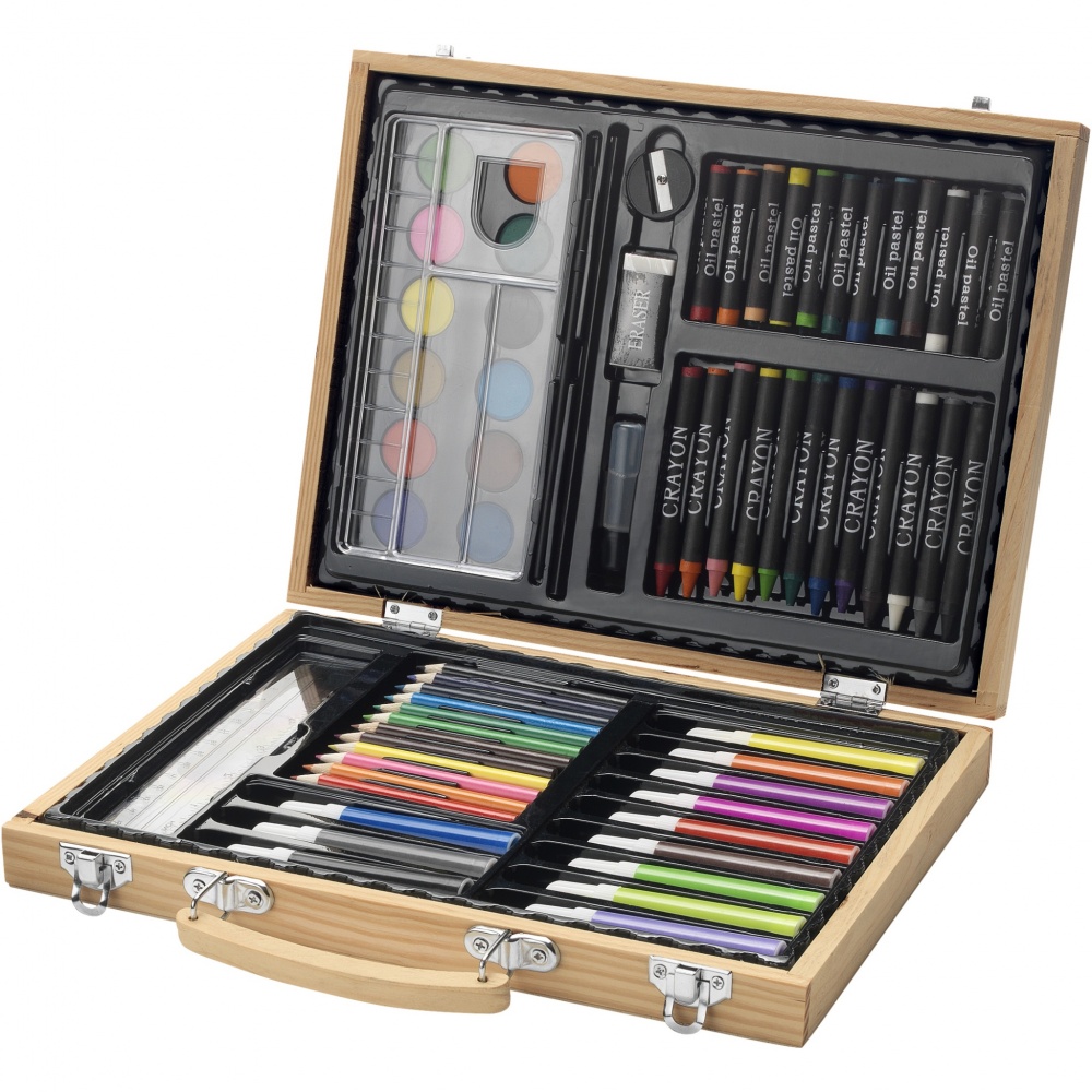 Logo trade promotional products image of: Rainbow 67-piece colouring set