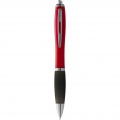 Nash ballpoint pen coloured barrel and black grip, Red / Solid black