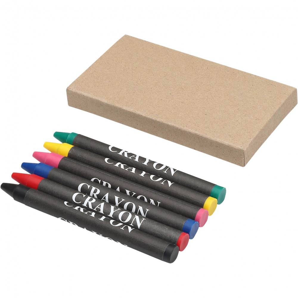 Logo trade promotional item photo of: Ayo 6-piece coloured crayon set