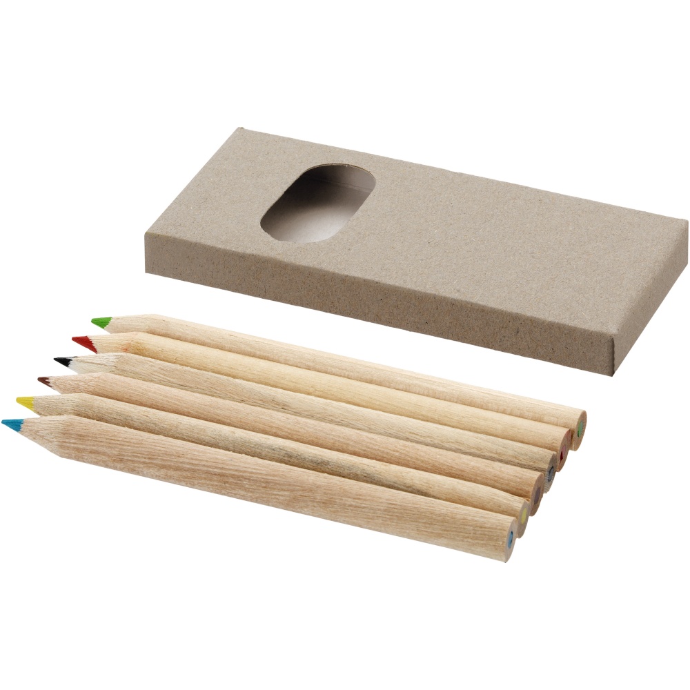 Logo trade advertising product photo of: Ayola 6-piece coloured pencil set