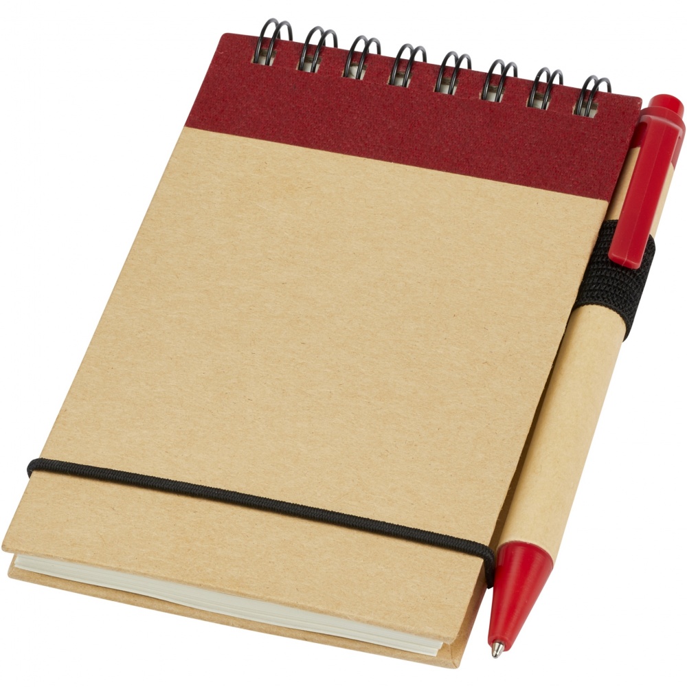 Logo trade promotional item photo of: Zuse A7 recycled jotter notepad with pen