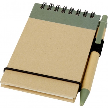 Logo trade corporate gifts image of: Zuse A7 recycled jotter notepad with pen