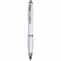 Nash ballpoint pen with coloured barrel and grip, White