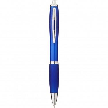 Logo trade promotional gift photo of: Nash ballpoint pen with coloured barrel and grip