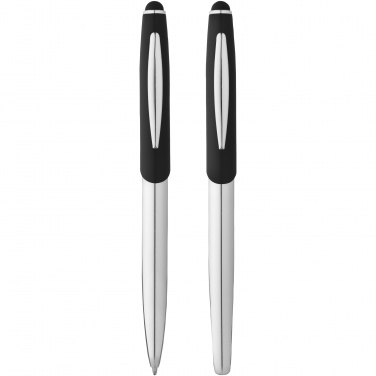 Logotrade promotional giveaway picture of: Geneva stylus ballpoint pen and rollerball pen set