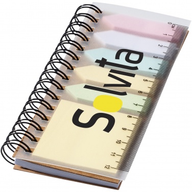 Logo trade promotional products image of: Spinner spiral notebook with coloured sticky notes