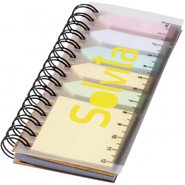 Logo trade advertising products picture of: Spinner spiral notebook with coloured sticky notes