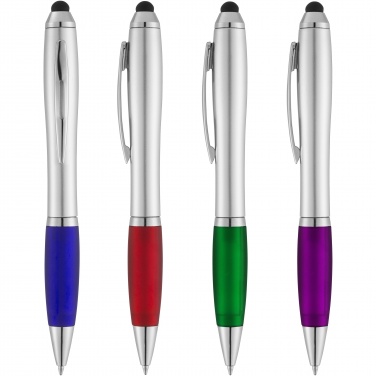 Logo trade business gifts image of: Nash stylus ballpoint with coloured grip