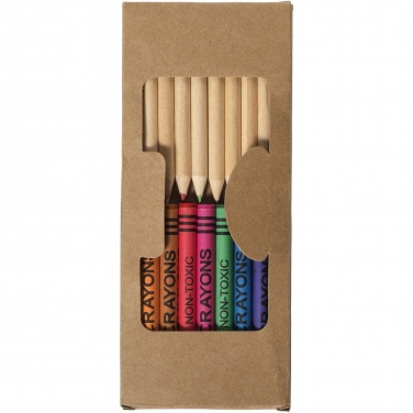 Logotrade business gift image of: Lucky 19-piece coloured pencil and crayon set