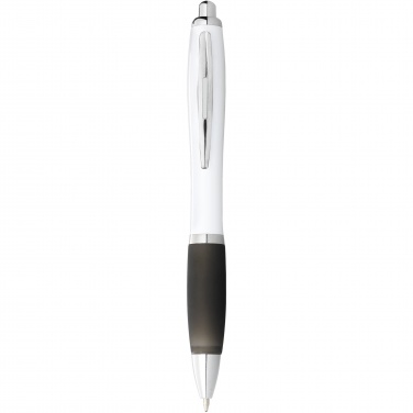 Logotrade corporate gift picture of: Nash ballpoint pen white barrel and coloured grip