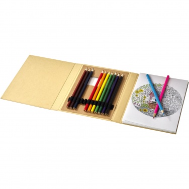 Logo trade advertising products picture of: Pablo colouring set with drawing paper